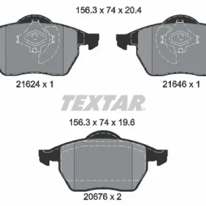 Oferta czasowa Zestaw klocków hamulcowych, hamulce tarczowe TEXTAR 2162402