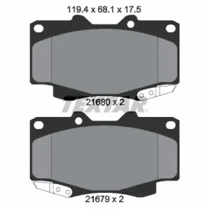Tani Zestaw klocków hamulcowych, hamulce tarczowe TEXTAR 2168003