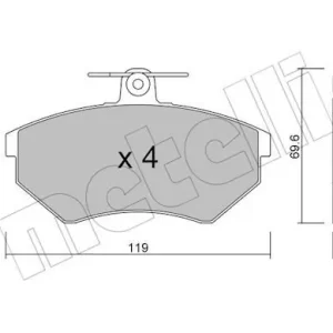 Oferta czasowa Zestaw klocków hamulcowych, hamulce tarczowe METELLI 22-0050-0