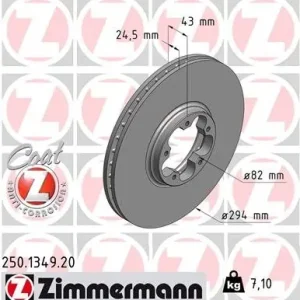 Darmowa dostawa Tarcza hamulcowa ZIMMERMANN 250.1349.20