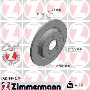 Bezpieczne zakupy Tarcza hamulcowa ZIMMERMANN 250.1354.20