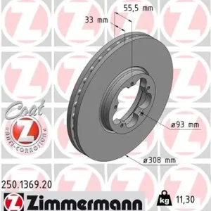 Bezpieczna płatność Tarcza hamulcowa ZIMMERMANN 250.1369.20