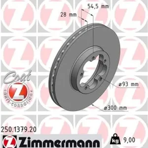 Darmowy zwrot Tarcza hamulcowa ZIMMERMANN 250.1379.20