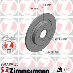 Hit cenowy Tarcza hamulcowa ZIMMERMANN 250.1394.20
