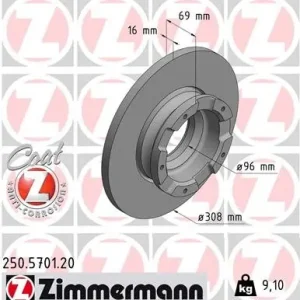 Bezpieczna płatność Tarcza hamulcowa ZIMMERMANN 250.5701.20
