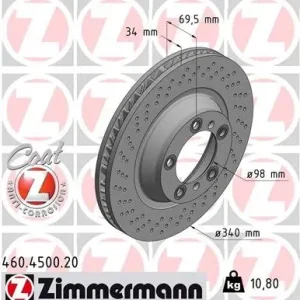 Hit sprzedaży Tarcza hamulcowa ZIMMERMANN 460.4500.20 99135140301