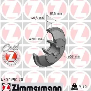 Bęben hamulcowy ZIMMERMANN 430.1790.20 4708277 Szybka wysyłka