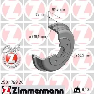 Bęben hamulcowy ZIMMERMANN 250.1769.20 4367102 Hit sprzedaży