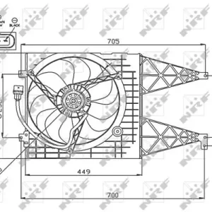 Wentylator silnika NRF 47744 1J0959455 Zamów teraz